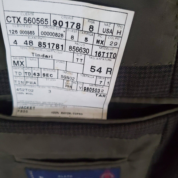 TINDARI ERMENEGILDO ZEGNA MENS BROWN 100 WOOL SPORT COAT JACKET SIZE 54 EU 44 US - Picture 5 of 8